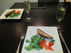 our first dinner of salmon yum